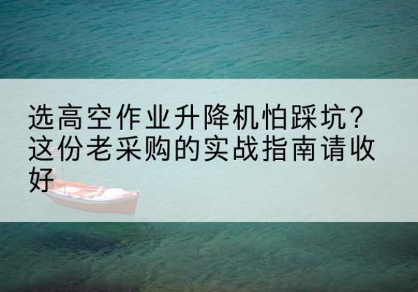 和县高空作业升降机厂家推荐-选高空作业升降机怕踩坑？这份老采购的实战指南请收好